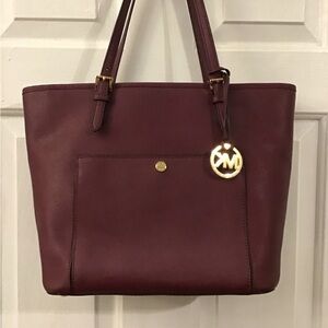 Elegant Burgundy Tote Bag